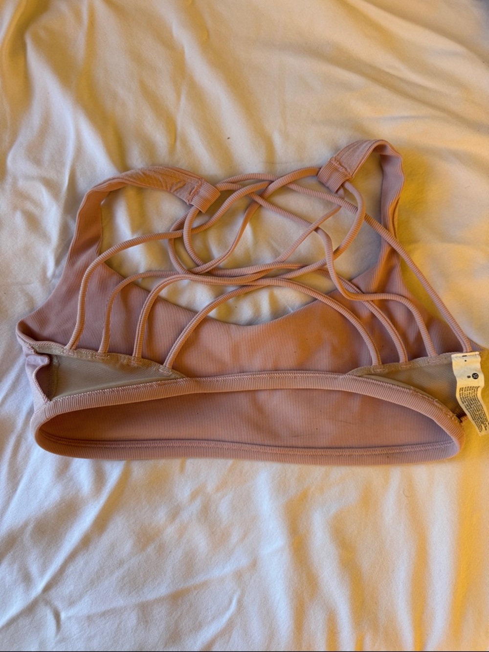 lululemon athletica Strappy Ribbed Sports Bra in Dusty Rose - Picture 4 of 6